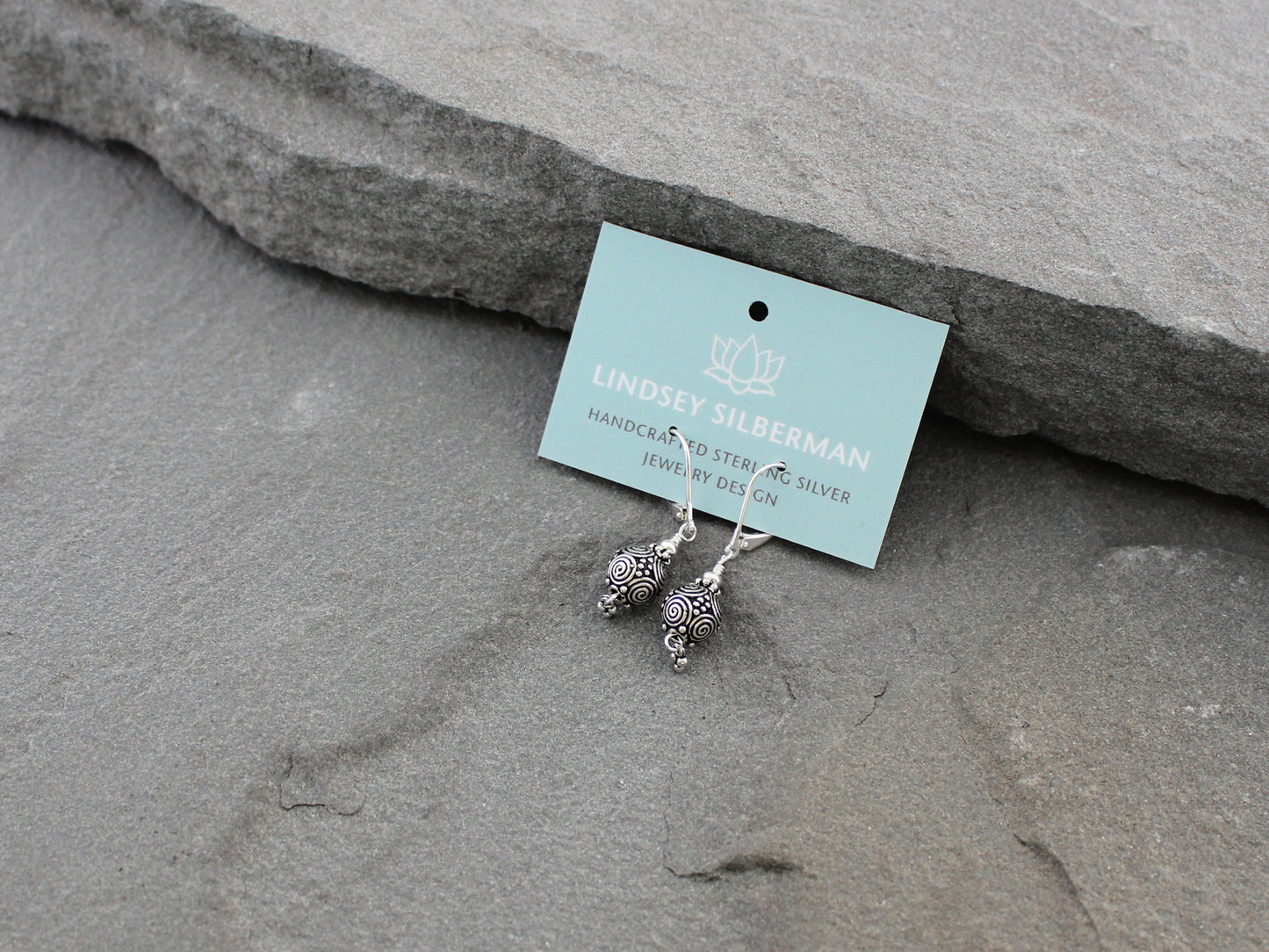 Turkish Silver Spiral Earrings