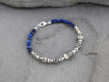 Load image into Gallery viewer, Lapis Lazuli and Sterling Silver Bracelet