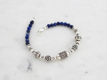 Load image into Gallery viewer, Lapis Lazuli and Sterling Silver Bracelet