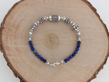 Load image into Gallery viewer, Lapis Lazuli and Sterling Silver Bracelet