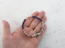 Load image into Gallery viewer, Lapis Lazuli and Sterling Silver Bracelet