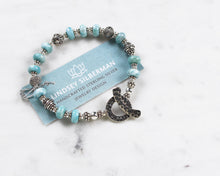 Load image into Gallery viewer, Larimar and Silver Toggle Bracelet