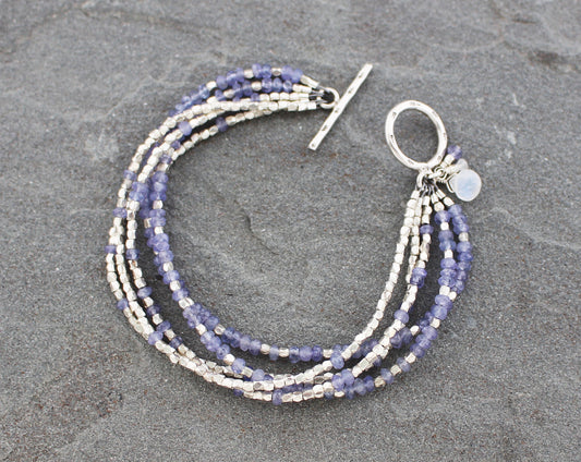 Tanzanite and Moonstone Bracelet