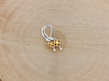 Load image into Gallery viewer, Extra Small Mixed Metal Flower Earrings