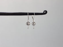 Load image into Gallery viewer, Extra Small Sterling Silver Flower Earrings