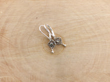 Load image into Gallery viewer, Extra Small Sterling Silver Flower Earrings