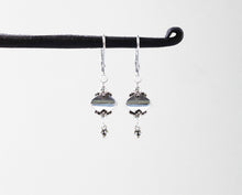Load image into Gallery viewer, Bali Silver Pyramid Earrings