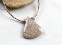 Load image into Gallery viewer, Indonesian Fossil Coral Necklace with Hill Tribe Silver