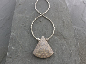 Indonesian Fossil Coral Necklace with Hill Tribe Silver