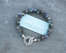 Load image into Gallery viewer, Labradorite Beaded Bracelet with Sterling Toggle