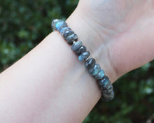 Load image into Gallery viewer, Labradorite Beaded Bracelet with Sterling Toggle