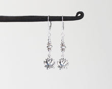 Load image into Gallery viewer, Sterling Silver Lotus Flower Earrings