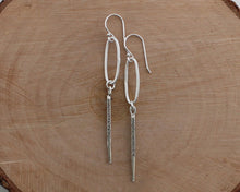 Load image into Gallery viewer, Rustic Thai Silver Hoop and Spike Earrings