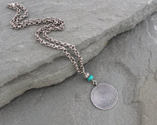 Load image into Gallery viewer, Thai Silver and Turquoise Necklace