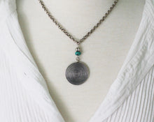 Load image into Gallery viewer, Thai Hill Tribe fine silver and turquoise necklace