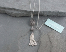Load image into Gallery viewer, Bali and Turkish Silver Tassel Necklace