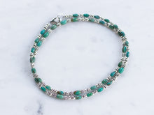 Load image into Gallery viewer, Turquoise and Sterling Silver Beaded Necklace