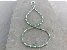 Load image into Gallery viewer, Turquoise and Sterling Silver Beaded Necklace