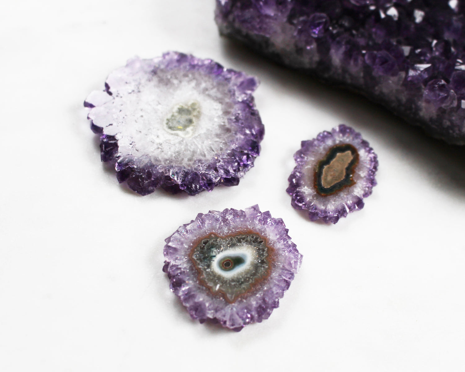 Amethyst Crystal Stalactite Slices