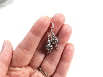 Turkish Silver Spiral Earrings