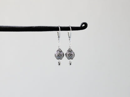 Turkish Silver Spiral Earrings
