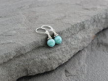 Load image into Gallery viewer, Larimar and Silver Earrings