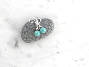 Larimar and Silver Earrings