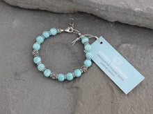 Load image into Gallery viewer, Larimar and Turkish Silver Bracelet