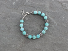 Load image into Gallery viewer, Larimar and Turkish Silver Bracelet