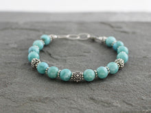 Load image into Gallery viewer, Larimar and Turkish Silver Bracelet