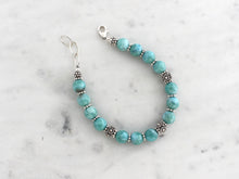 Load image into Gallery viewer, Larimar and Turkish Silver Bracelet