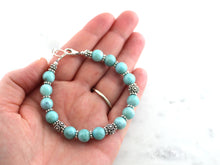 Load image into Gallery viewer, Larimar and Turkish Silver Bracelet