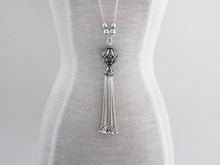 Load image into Gallery viewer, Turkish Silver Filigree Round Tassel Necklace