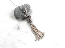 Load image into Gallery viewer, Turkish Silver Filigree Round Tassel Necklace