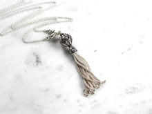 Load image into Gallery viewer, Turkish Silver Filigree Round Tassel Necklace