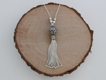 Load image into Gallery viewer, Turkish Silver Filigree Round Tassel Necklace