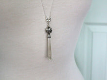 Load image into Gallery viewer, Turkish Silver Filigree Round Tassel Necklace