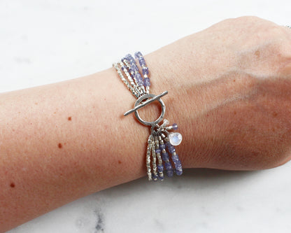 Tanzanite and Moonstone Bracelet
