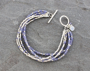 Tanzanite and Moonstone Bracelet