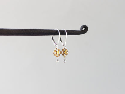 Extra Small Mixed Metal Flower Earrings