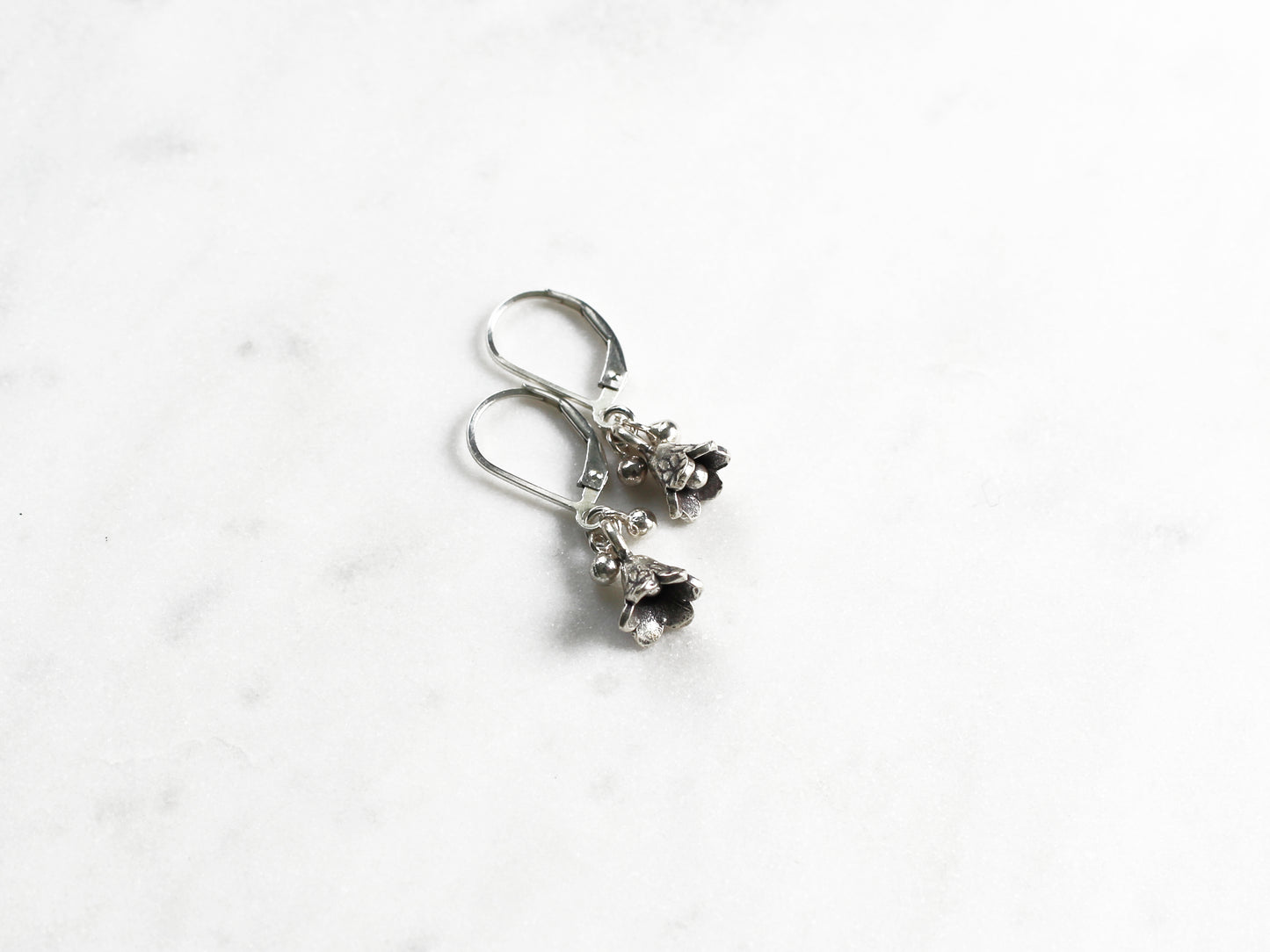 Thai Silver Bell Flower Earrings