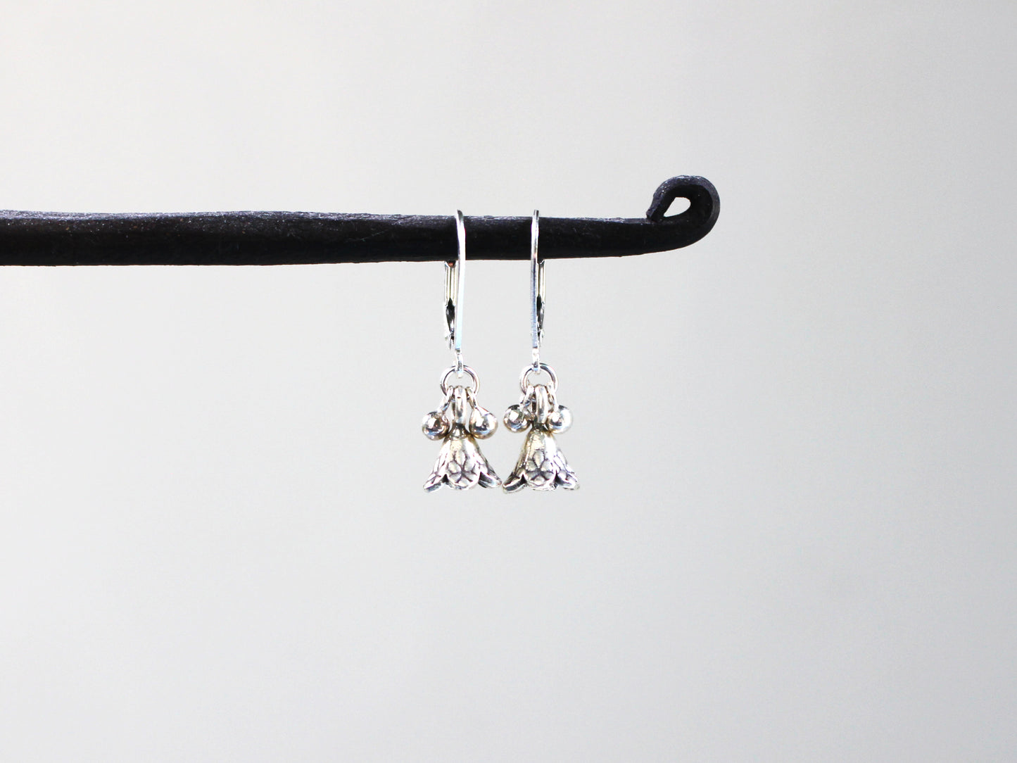 Thai Silver Bell Flower Earrings