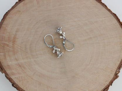 Thai Silver Bell Flower Earrings