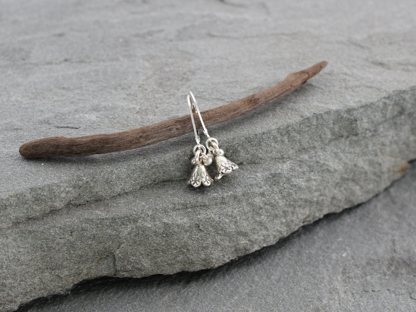 Thai Silver Bell Flower Earrings