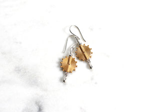 Mixed Metal Dangle Earrings