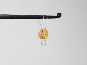 Mixed Metal Dangle Earrings