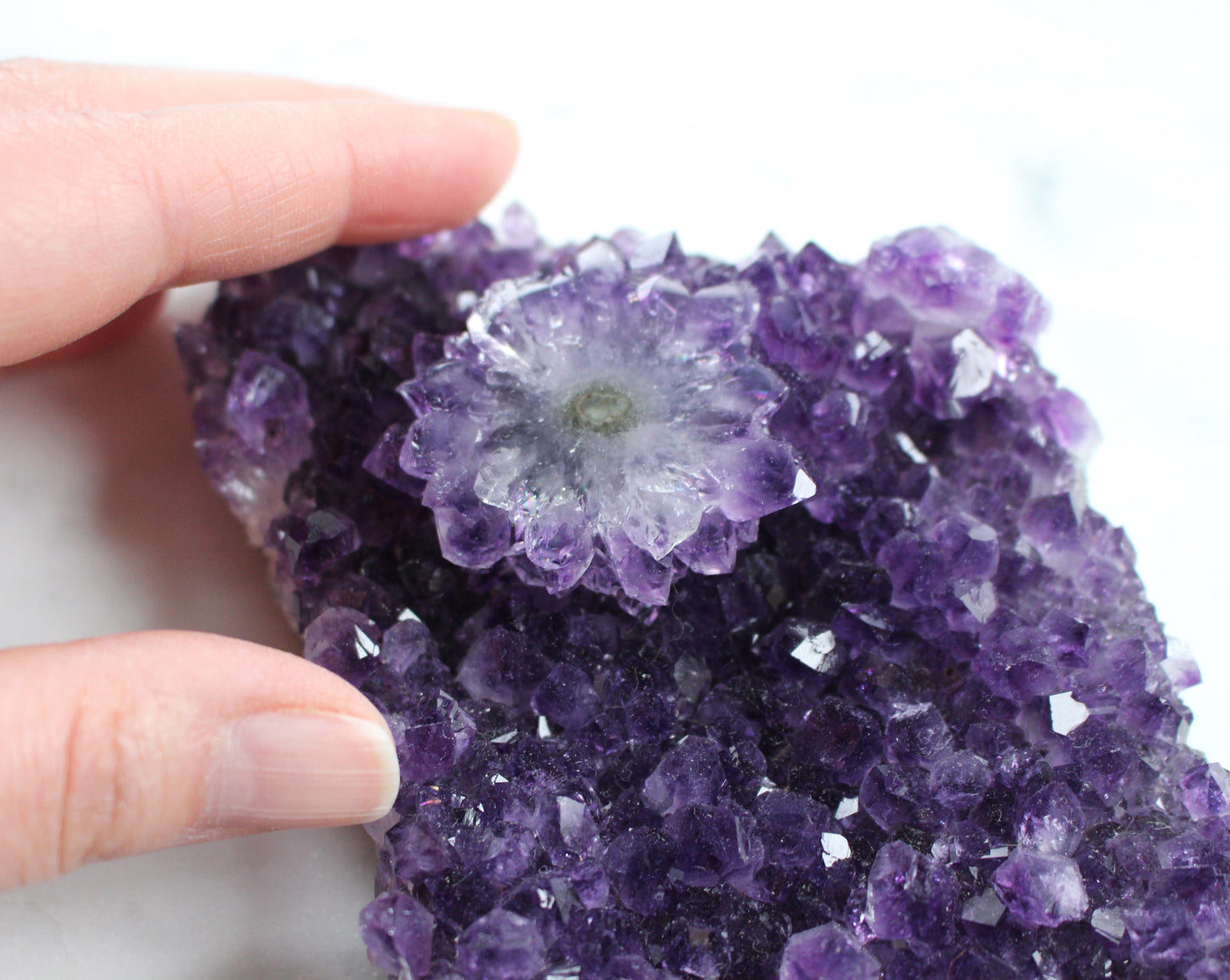 Amethyst Crystal Cluster with Stalactite