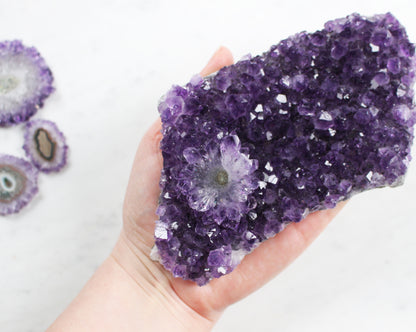 Amethyst Crystal Cluster with Stalactite