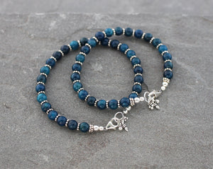Apatite and Sterling Silver Bracelet