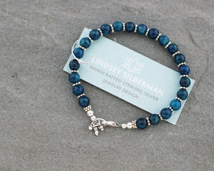 Apatite and Sterling Silver Bracelet